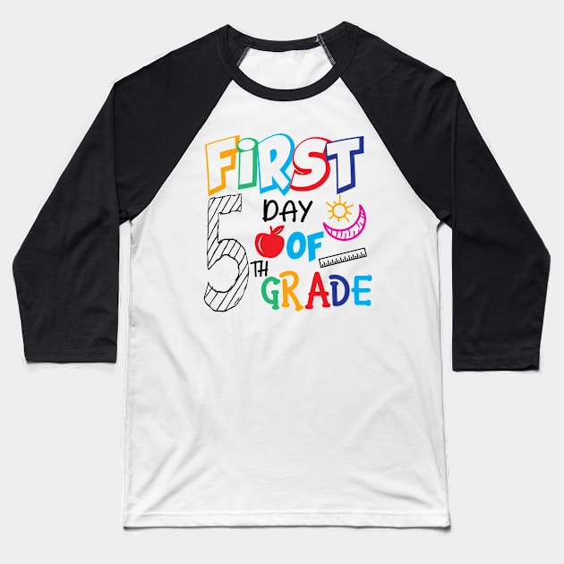 first day of 5th grade Baseball T-Shirt by busines_night